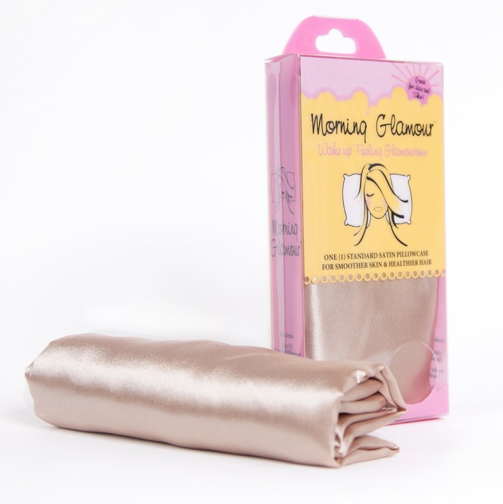 Morning Glamour Satin Solid Pillowcase 600 Thread Count, Standard, Gold