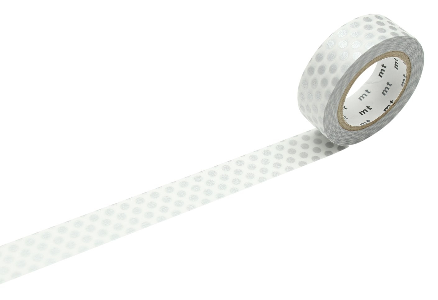 mt Masking Tape 1P”Dot Silver” Washi Masking Tape – Silver