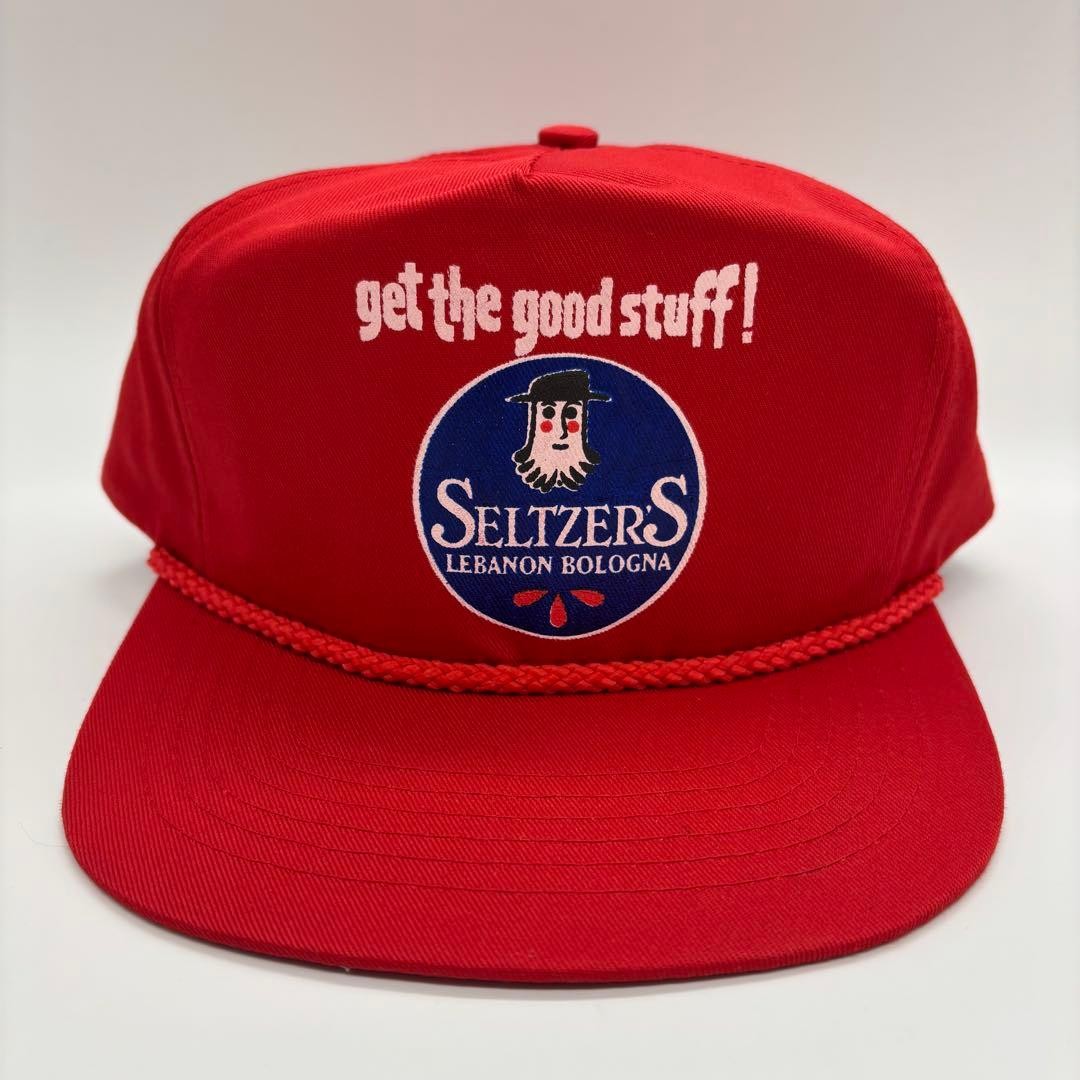 90s Vintage SELTZER’S Sausage Print Trucker Cap