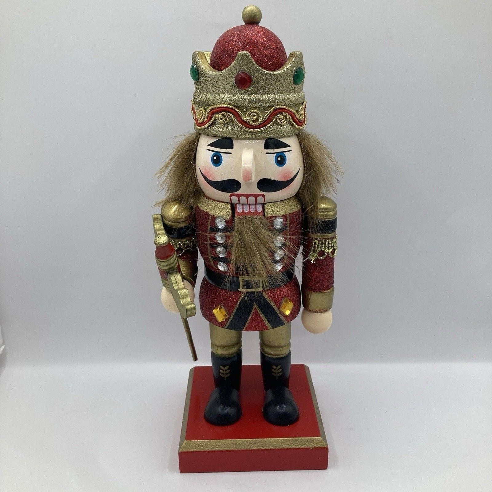 Traditional Sparkling Nutcracker Room 127 The Nutcracker Corps Red Gold 9 inch