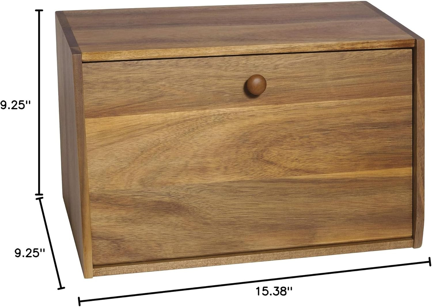 1147 Acacia W Solid Door Bread Box, Multi Color