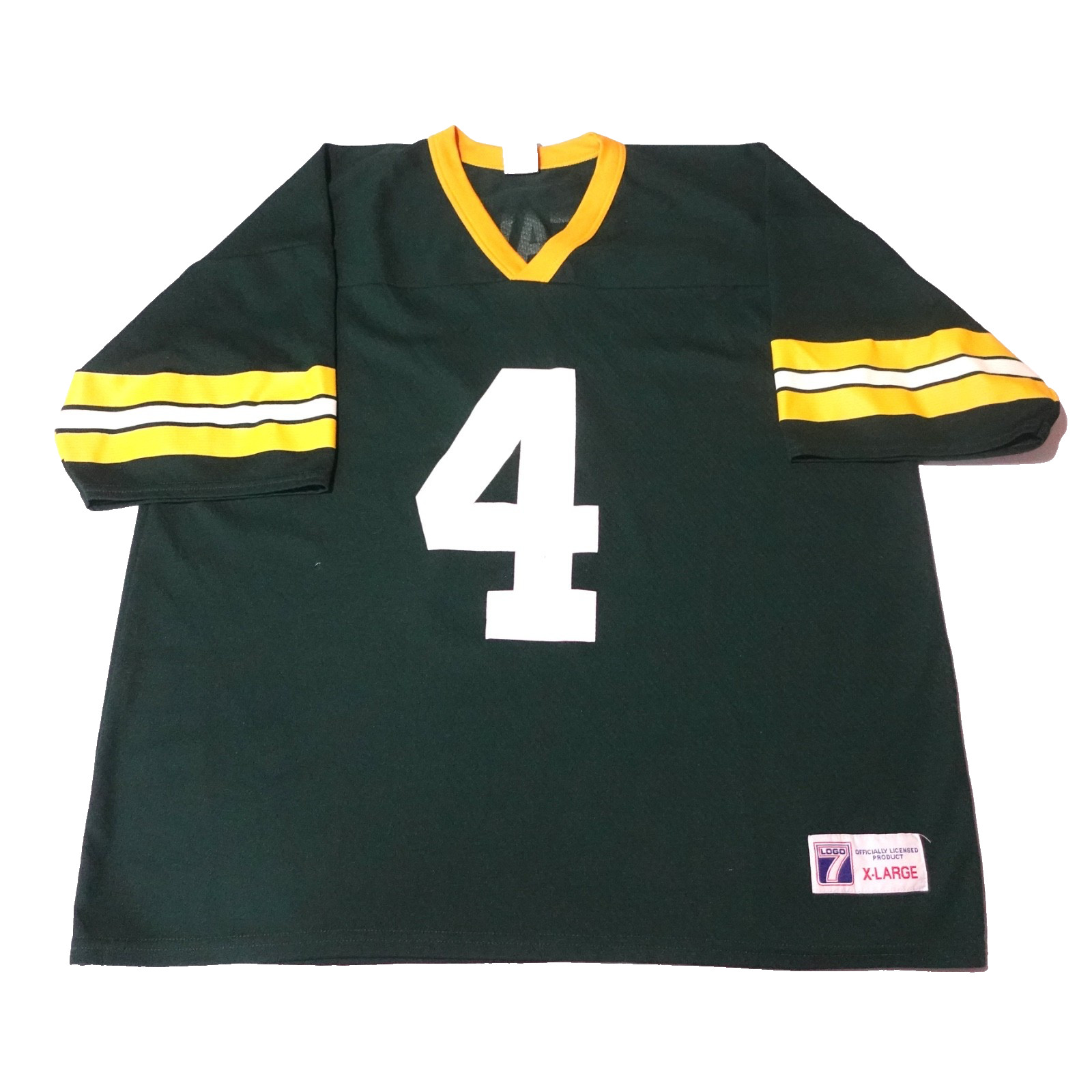 VTG 80′ 90′ Logo Athletic NFL Green Bay Packers Brett Favre #4 Jersey XL (Hole)
