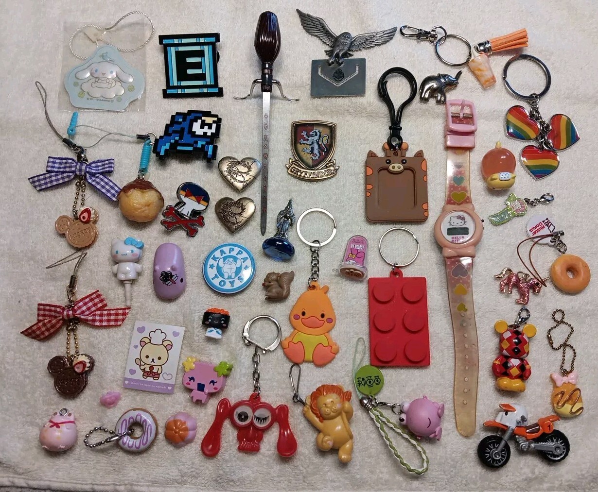 Junk Drawer Anime Japan Etc. Lot Sanrio Harry Potter Hello Kitty Capcom KEYCHAIN