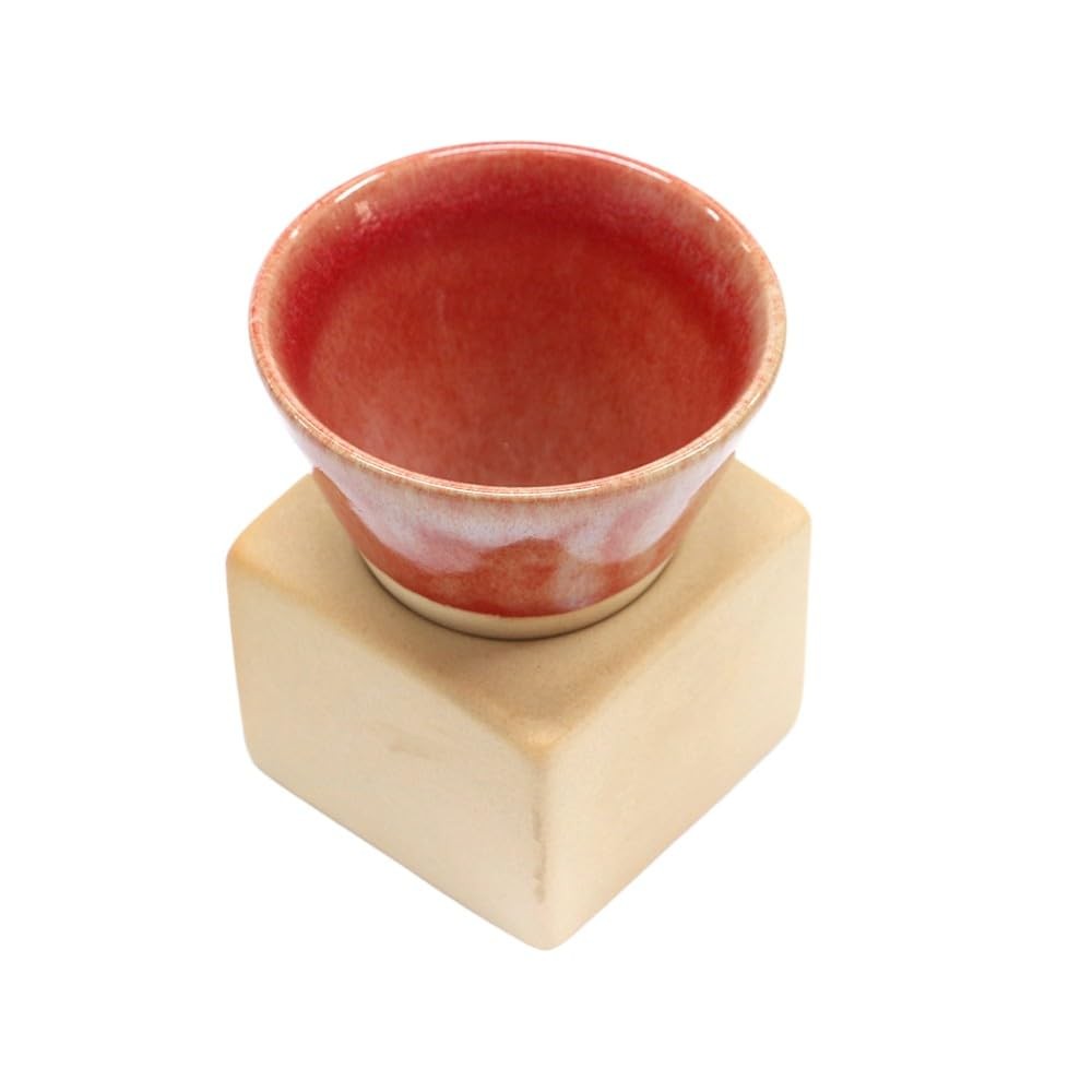 Urban Tokyo 7oz Japanese Pottery Coffee Mug with Base Ceramic Red