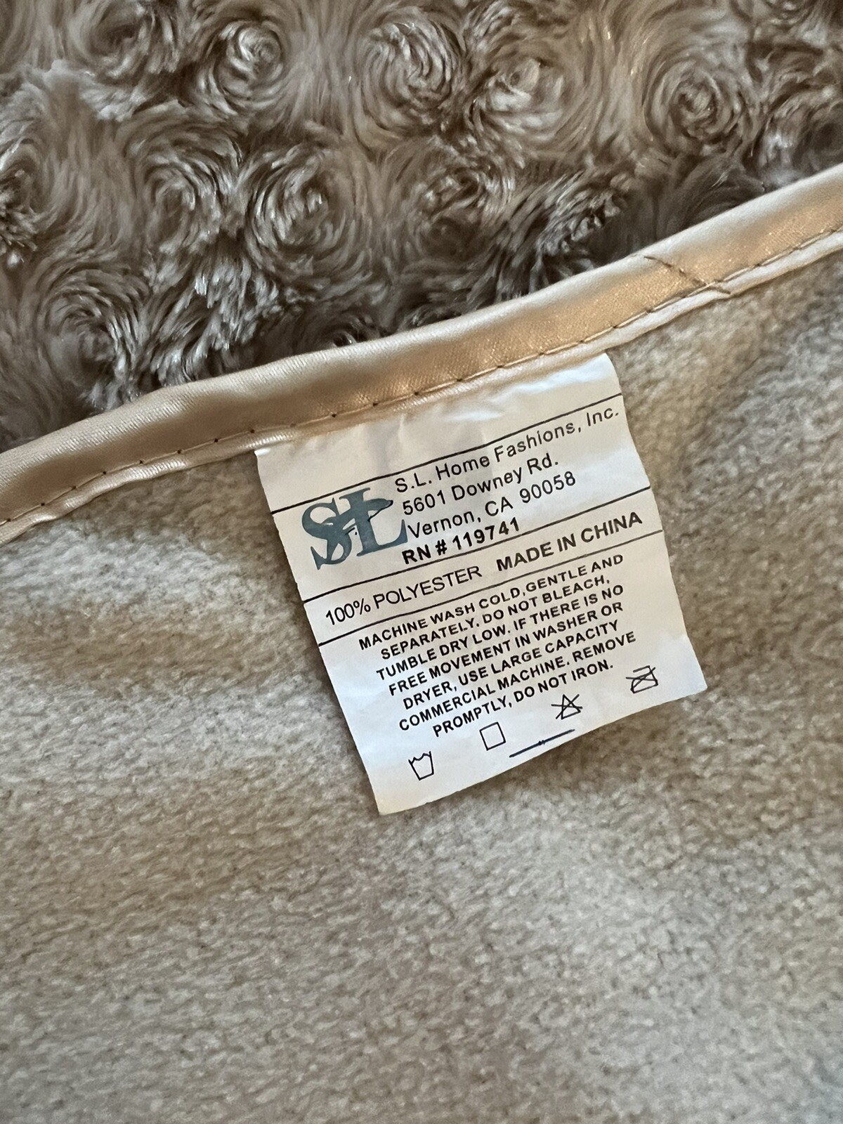 SL Home Fashions Tan Security Baby Blanket Rose Design Lovey Satin Trim -29×39″