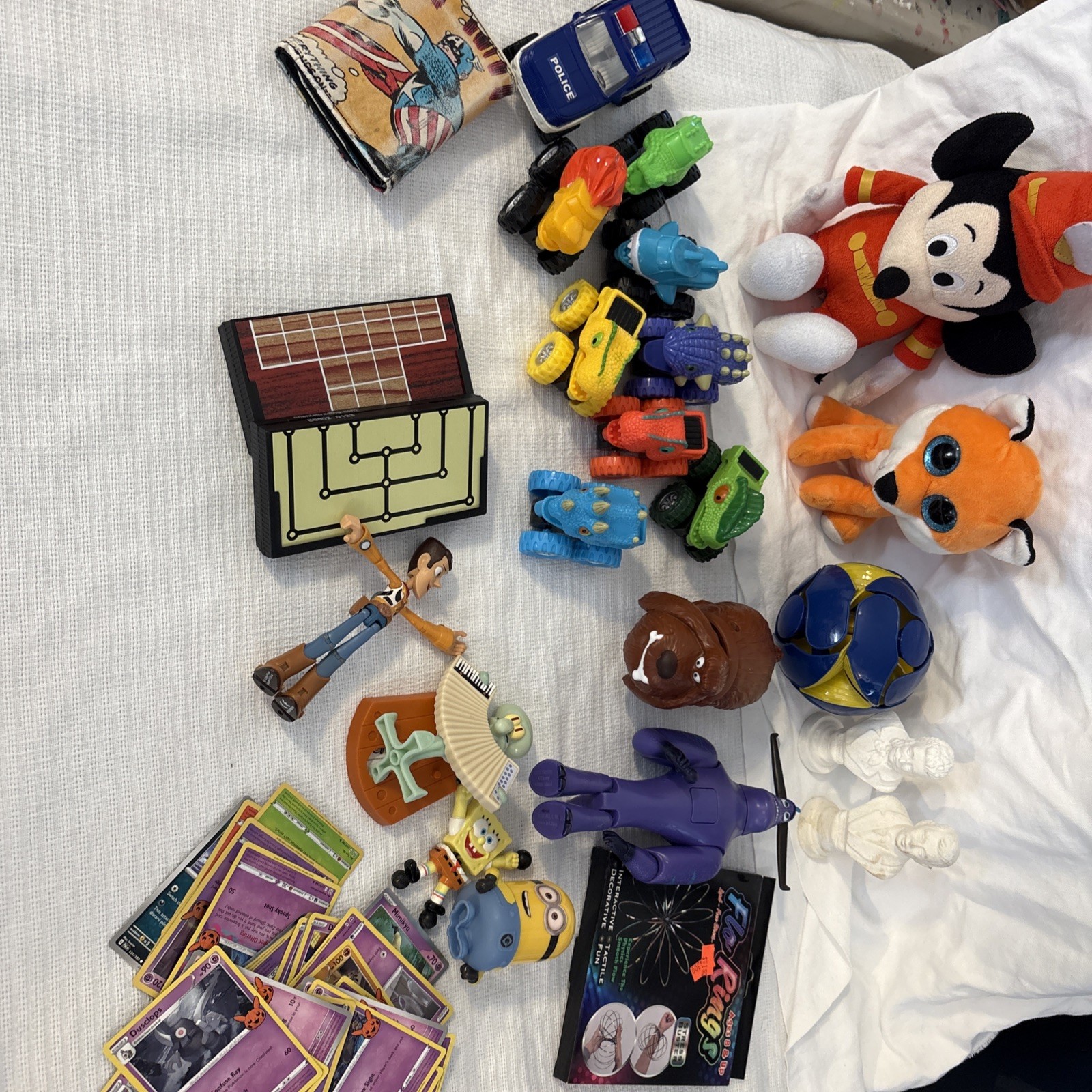 Junk Drawer Box Lot Toys Toy Bundle Vtg Newer Action Figures Disney Pokemon Boys