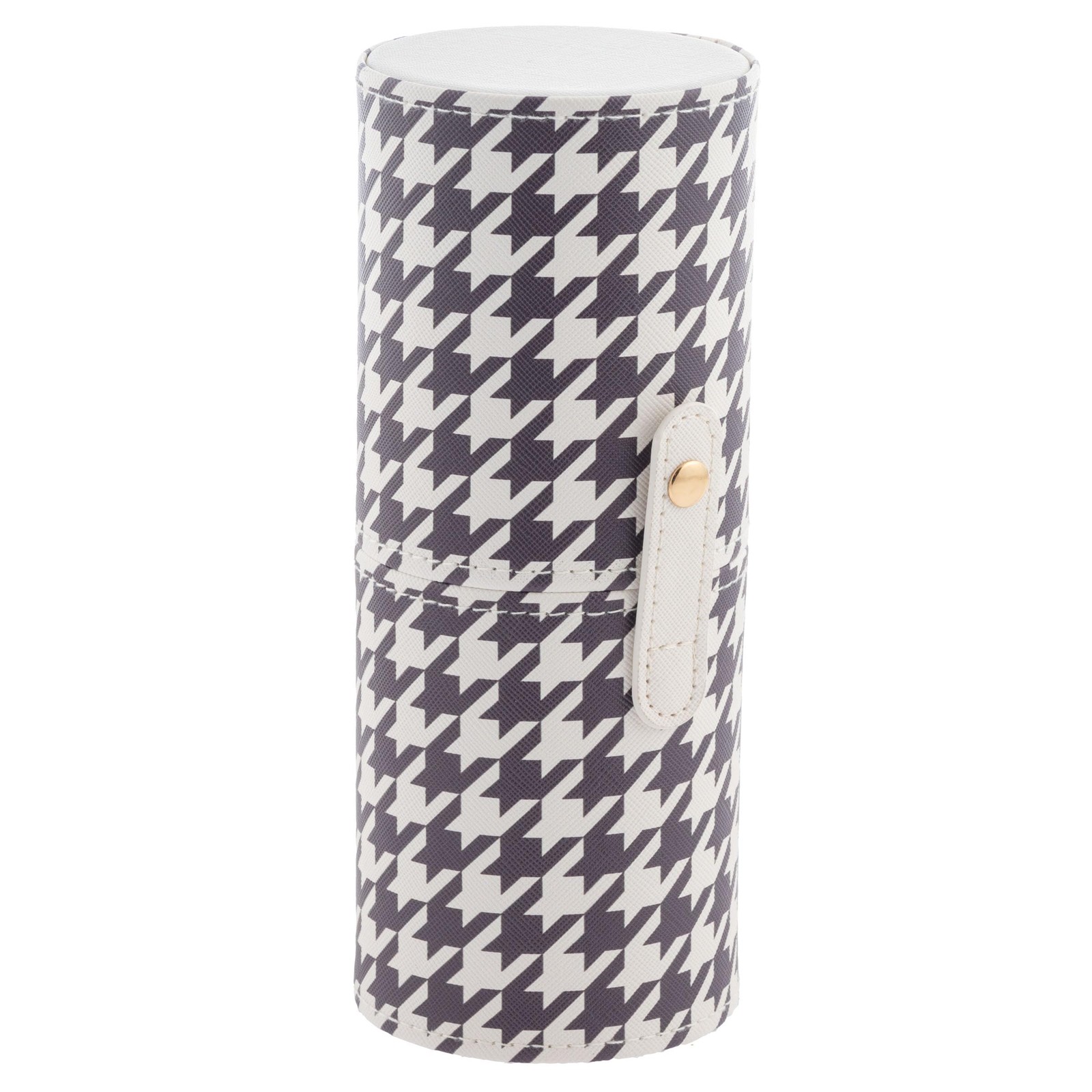 Karma Houndstooth Makeup Brush Holder Dustproof Portable Desk Organizer