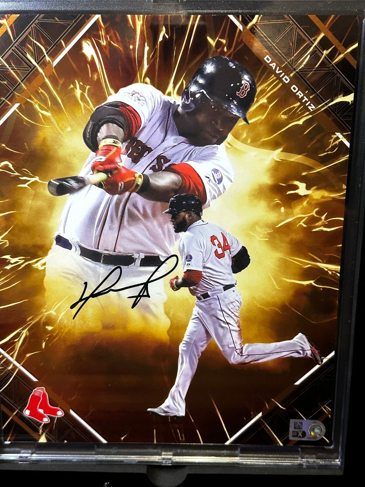 David Ortiz Boston Red Sox Autographed Emanate Photo /25 Orange RARE