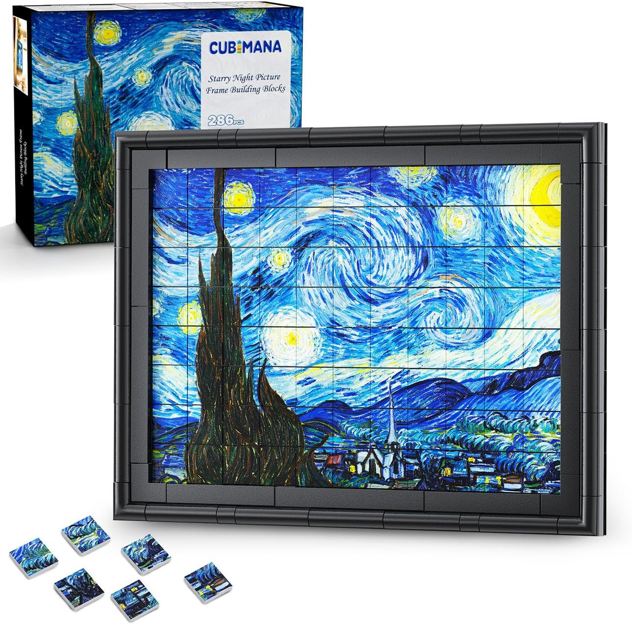 Starry Night Building Block Set for Adults Artwork Creative Puzzle | Van Gogh Fa