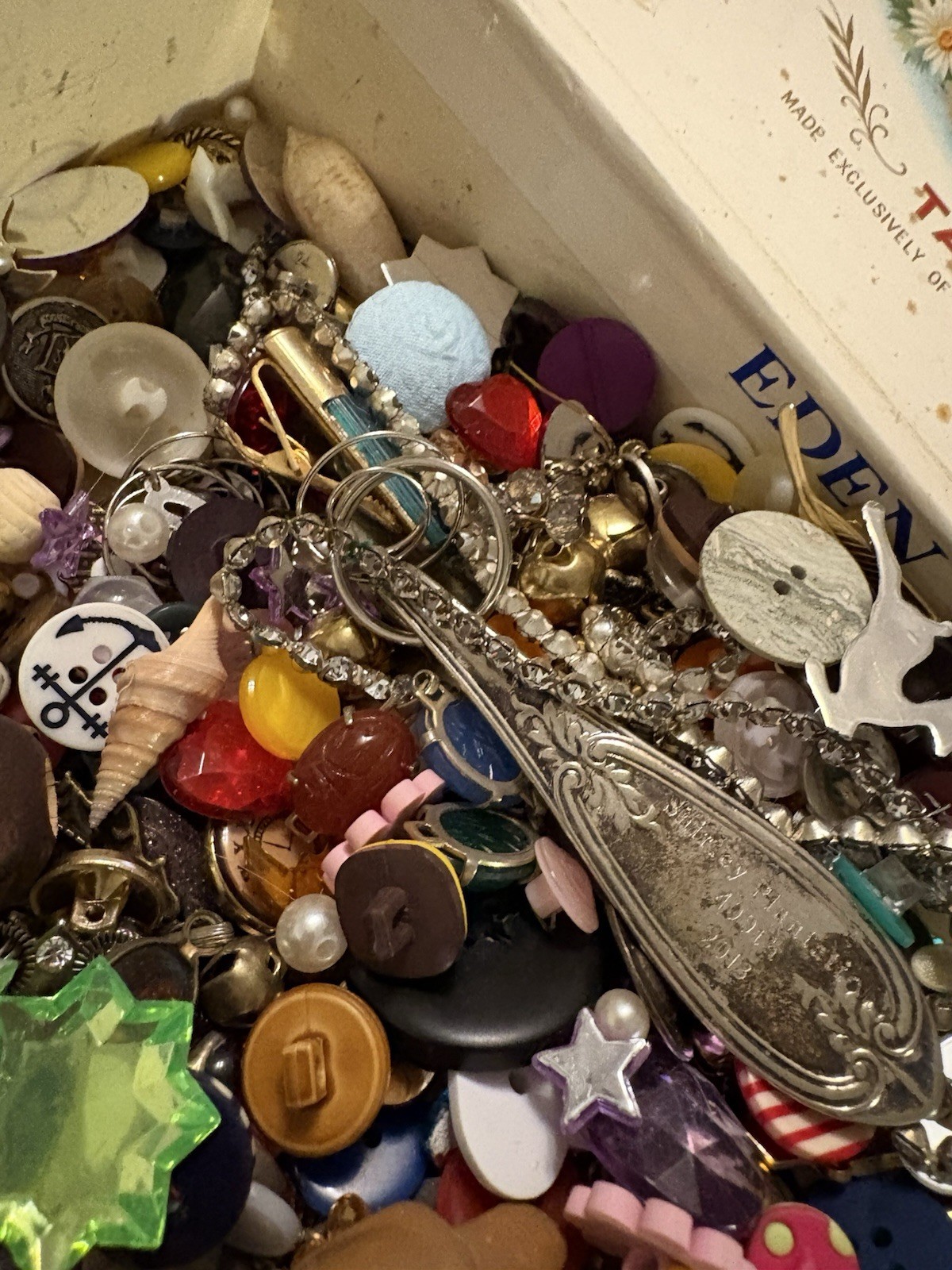 Junk Drawer Craft Lot. Vtg To Modern. Mixed Media. Broke Jewelry Buttons More