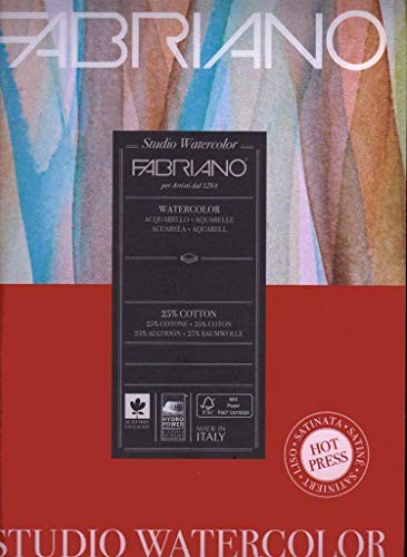Fabriano Studio Cold Press Watercolor Pad, 11 x 14, White