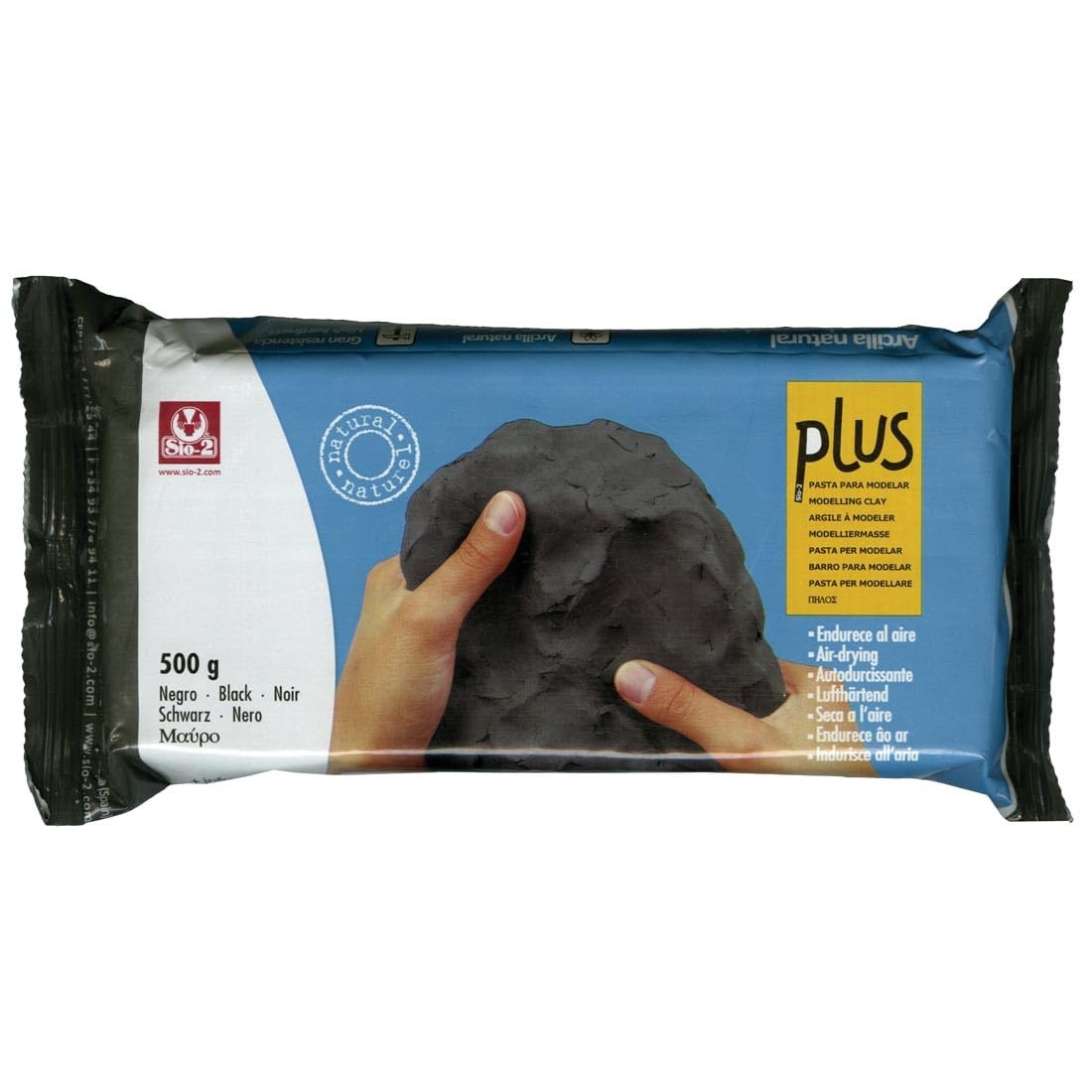 Activa Plus Black Air-Dry Clay 1.1lb (500g) Modeling Craft Clay