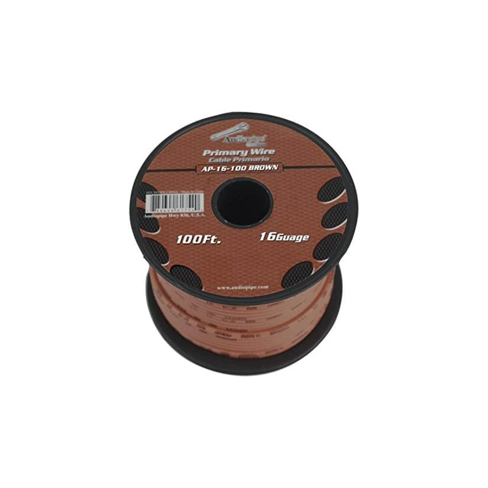 Best Connections 16 Gauge 100ft Brown Primary Wire by Audiopipe