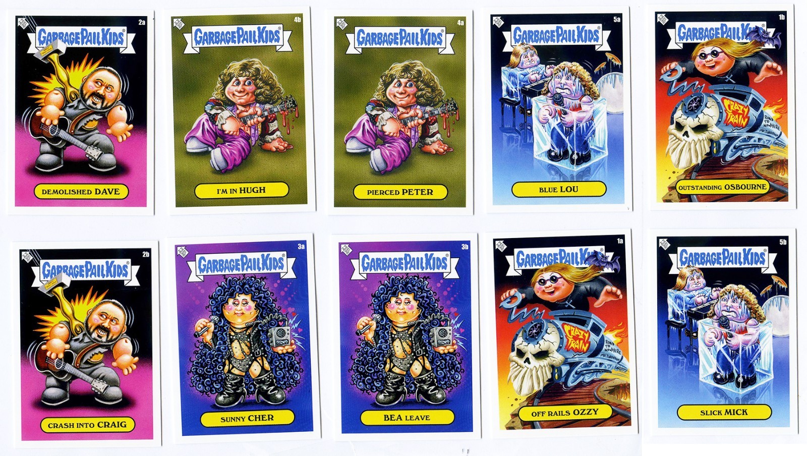 Topps Garbage Pail Kids Cards * Rock N Roll Hall of Lame * Base Set Of 10 * 2024