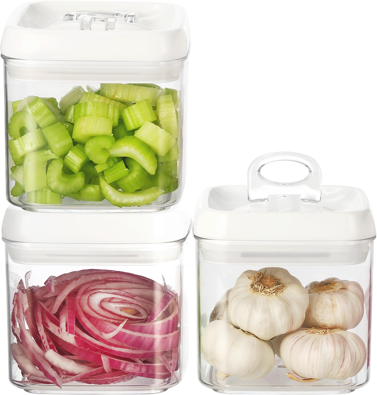 Felli Flip Tite Airtight Food Storage Container 1.1qt Large Stackable Canister