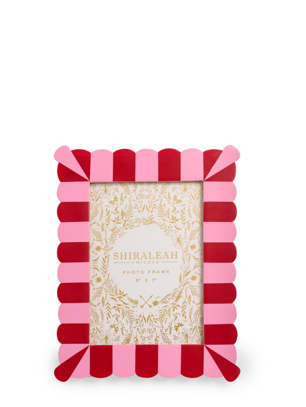 Shiraleah Viva 5″ x 7″ Scalloped Picture Frame, Red