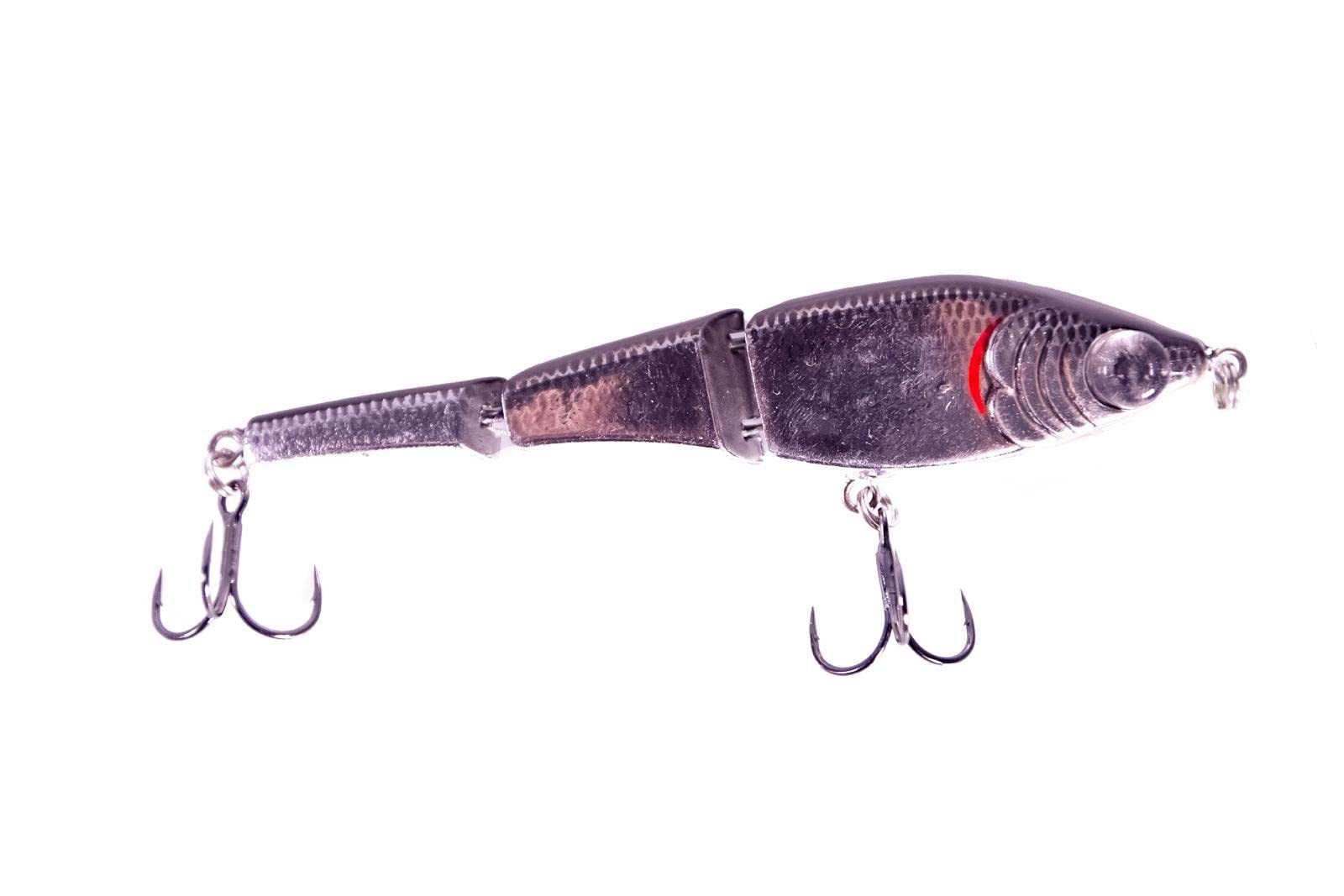 MirrOLure C31MR CRBK Jointed Swimbait Slvr Black Back Org Chin 4 1 2oz Mirrolure