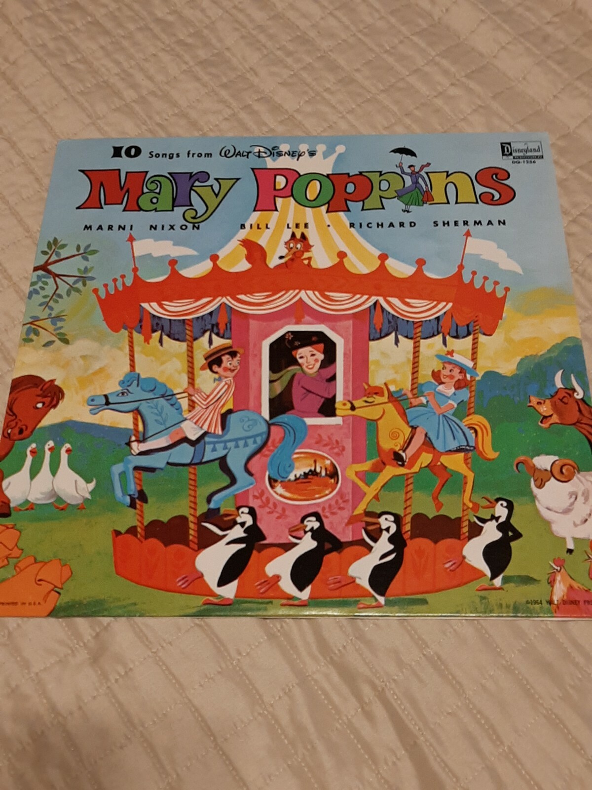 1964 WALT DISNEY 10 songs MARY POPPINS Vintage Vinyl LP Record (LOOK AT PICS)