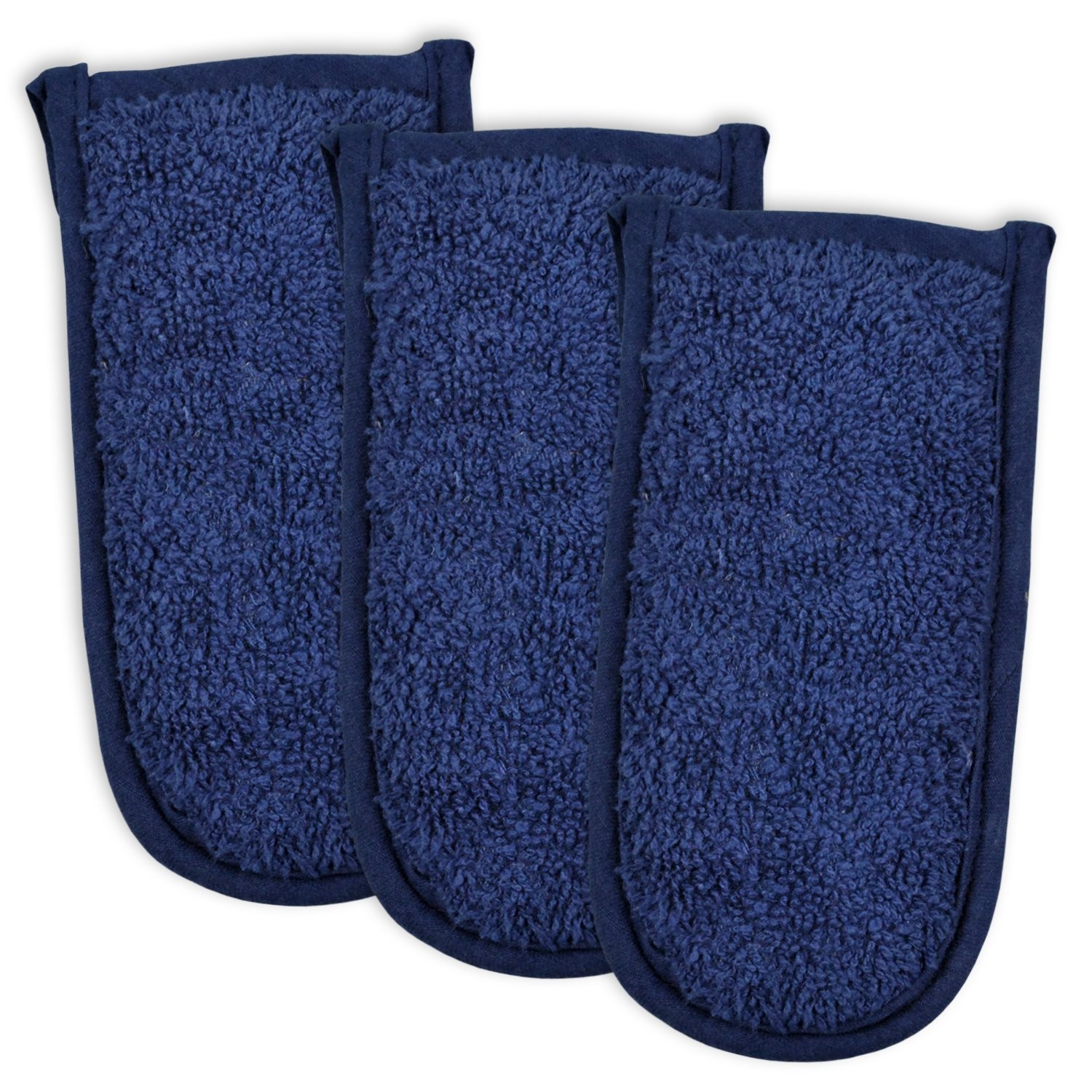 DII Quilted Cotton Pan Handle Set, 3 Piece, Nautical Blue