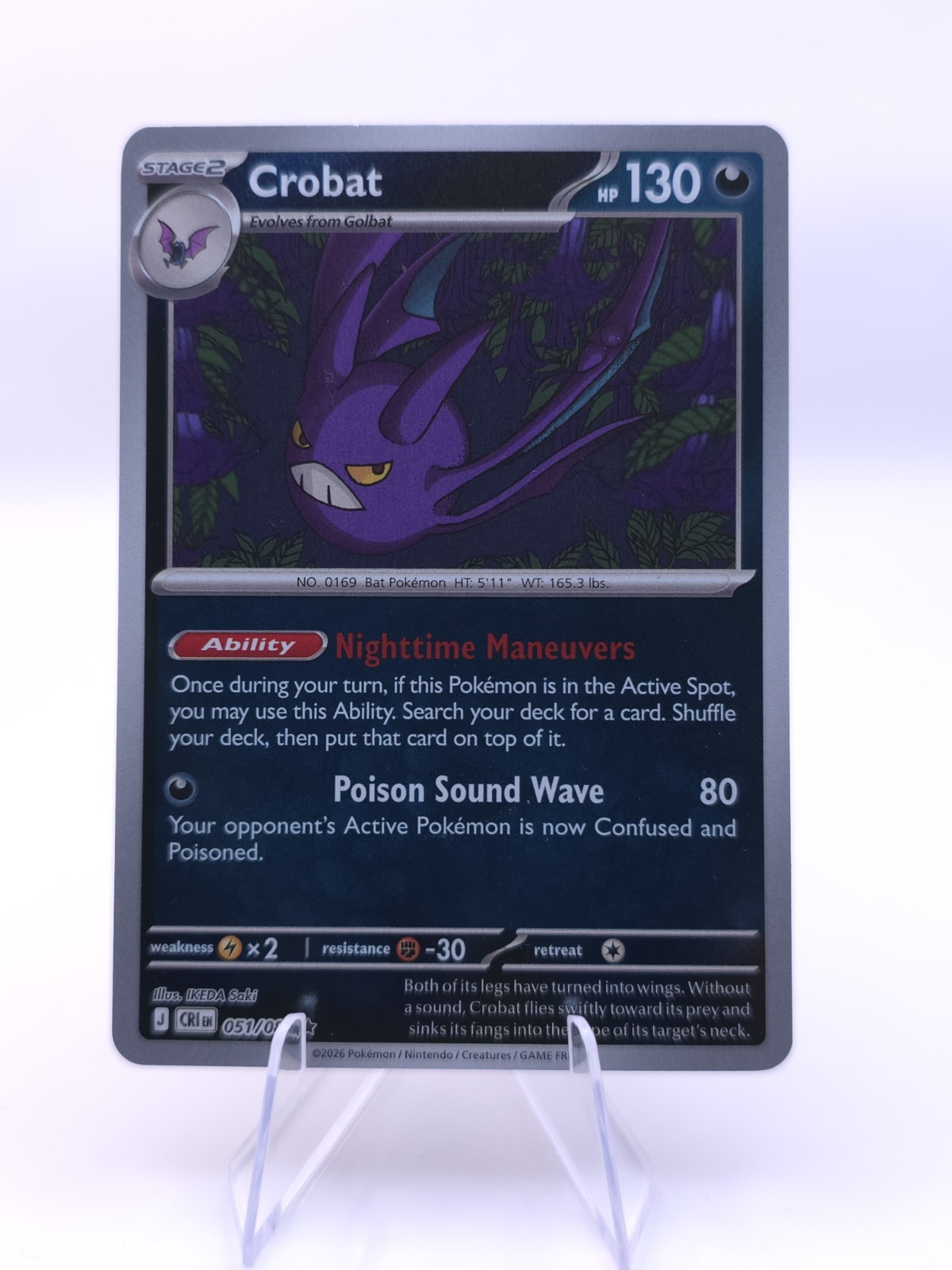 Crobat Crobat ex 3 Card Pokémon Lot Holo Reverse Holo Near Mint