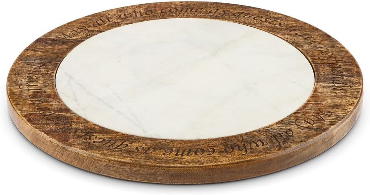 GG Marble Lazy Susan Other Decor, 18Inl X 18Inw X 1.75Inh, Multicolor