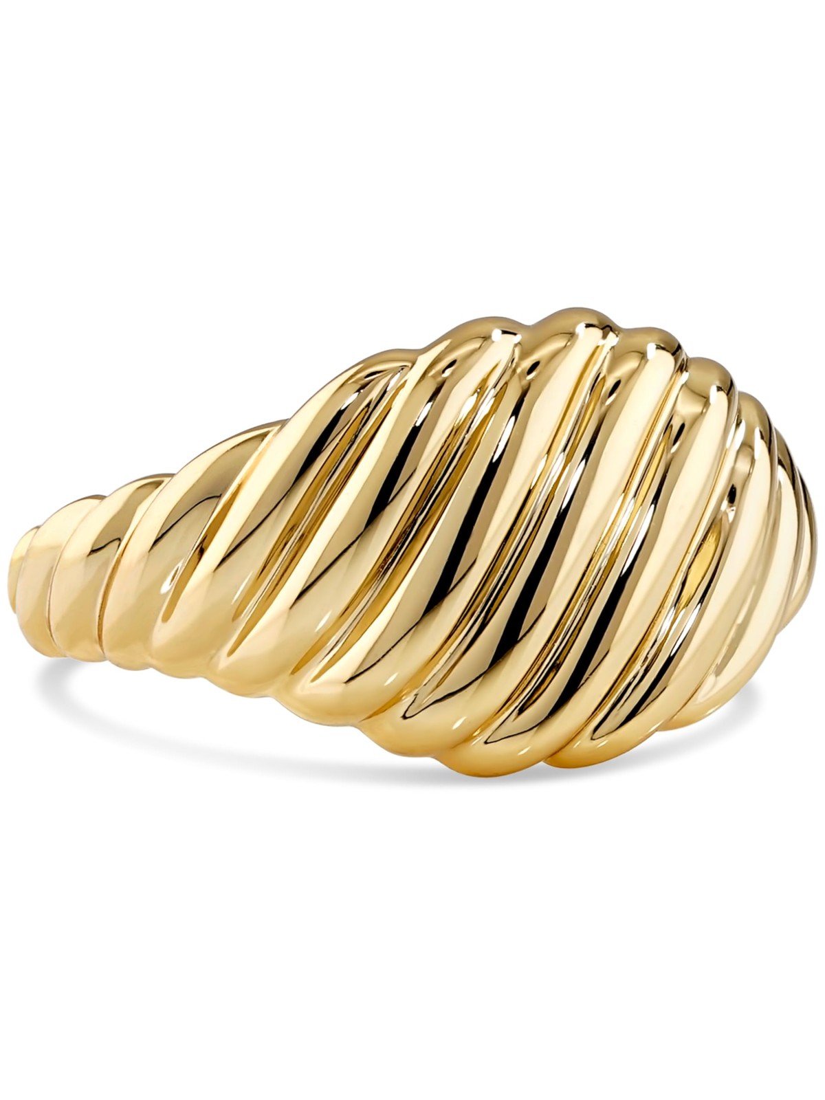 DEVATA Rope Ring in Gold Plated Sterling Silver 925 RPC1621 (Size 07)
