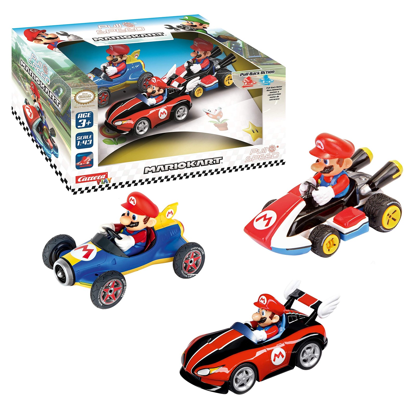 Carrera Pull & Speed Official Kids Toy Car Pull Back Vehicle for Ages 3 and Up