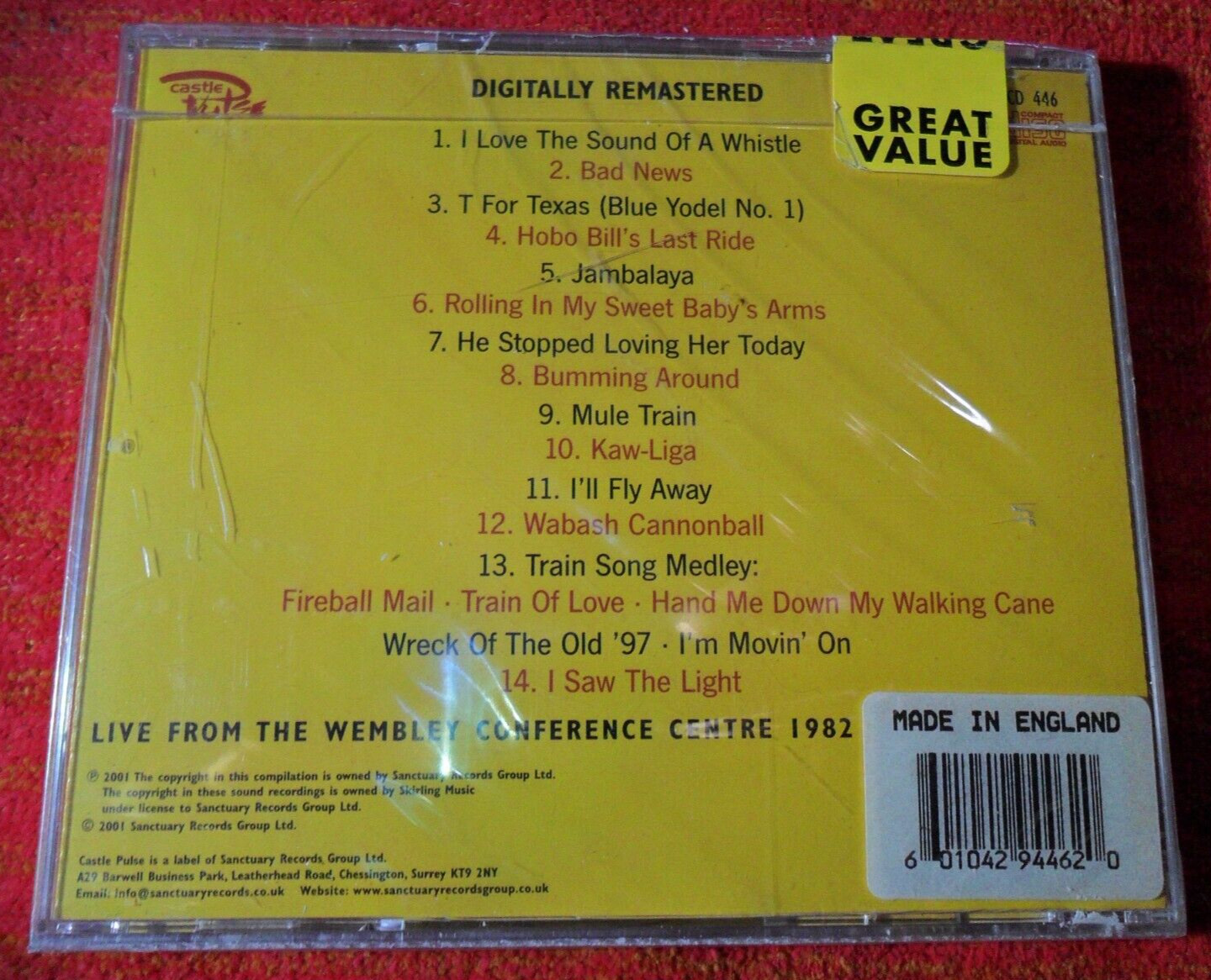 2001 BOXCAR WILLIE LIVE 1982 FAMOUS COUNTRY MUSIC CD – RARE NEW & SEALED ENGLAND