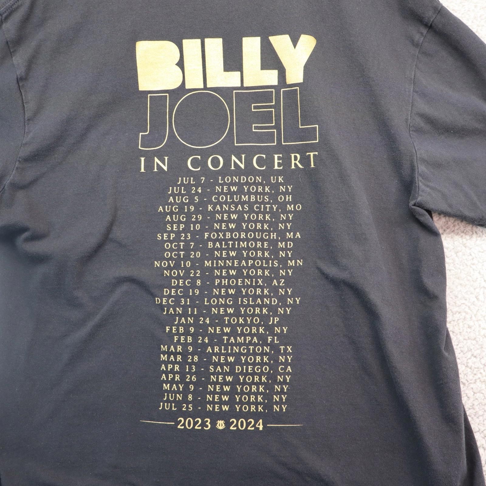 Billy Joel Concert T-Shirt Size Large Two Sided ’23 ’24