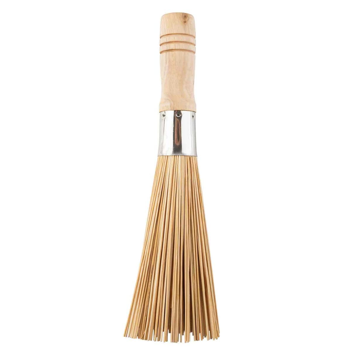 Tablecraft 11156 Wok Cleaning Whisk Wood Multicolor 125 inch 3 inches Functional