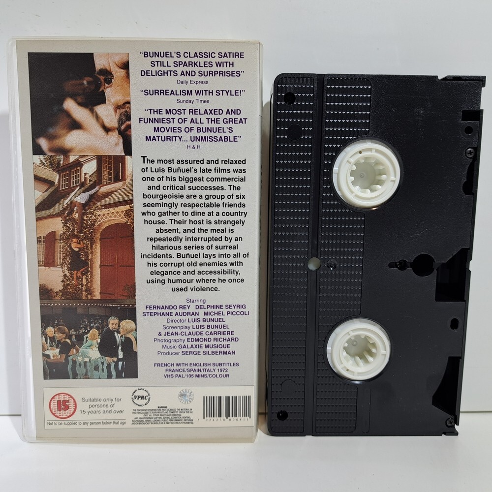 COMEDY VHS TAPE Luis Buñuel’s The Discreet Charm of the Bourgeoisie 1972 PAL ZS