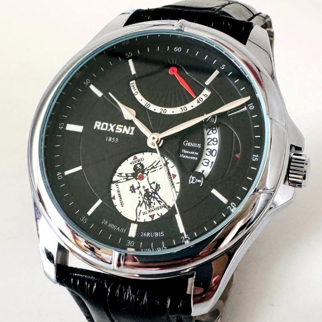 New/Watch/Da Vinci/Date function/Vitruvian human body diagram/Quartz/