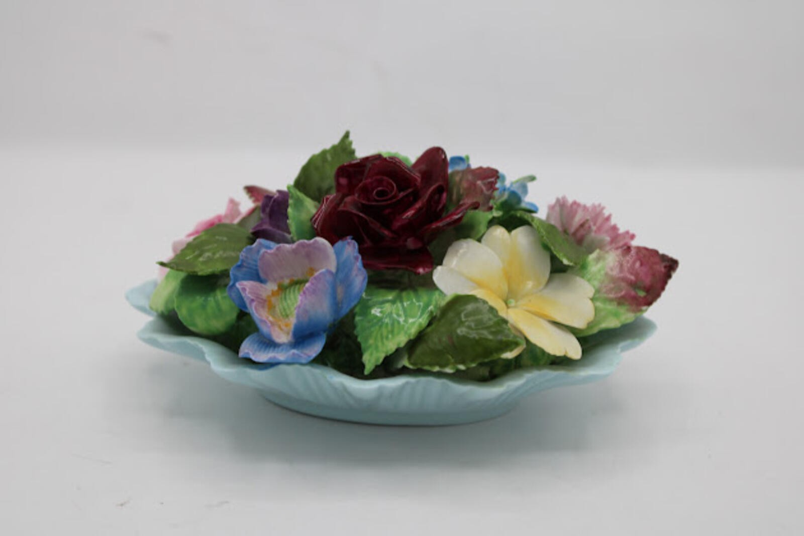 Vintageb Royal Adderley England Bone China Floral Dish Centerpiece