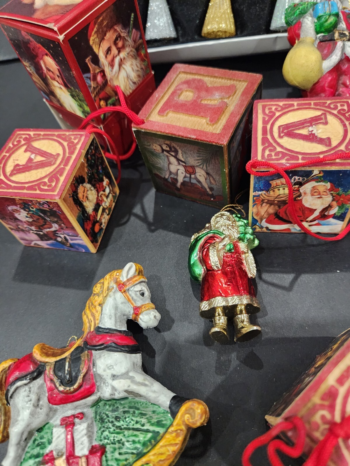 Junk Drawer Lot Vintage Christmas Ornaments – 1970s/80s/2000s – Estate Find -#2