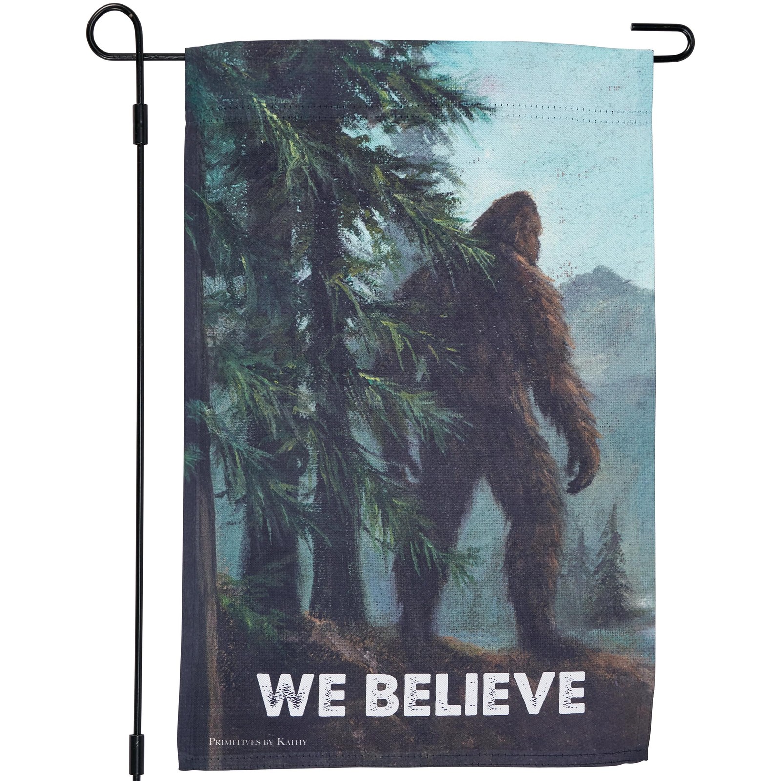 Primitives by Kathy Decorative Double-Sided Garden Flag – We Believe Bigfoot