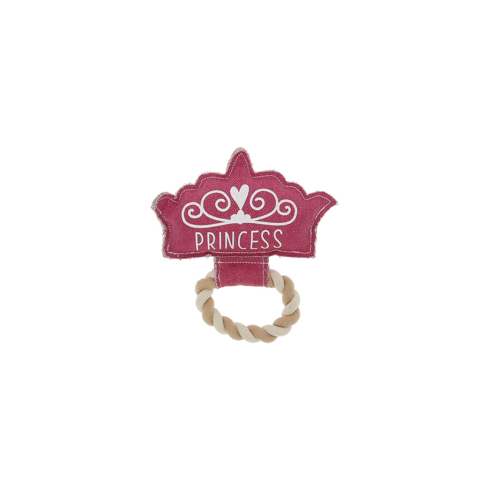 Pavilion Princess Canvas Rope Dog Toy – Tiara Crown Tug of War for Puppies