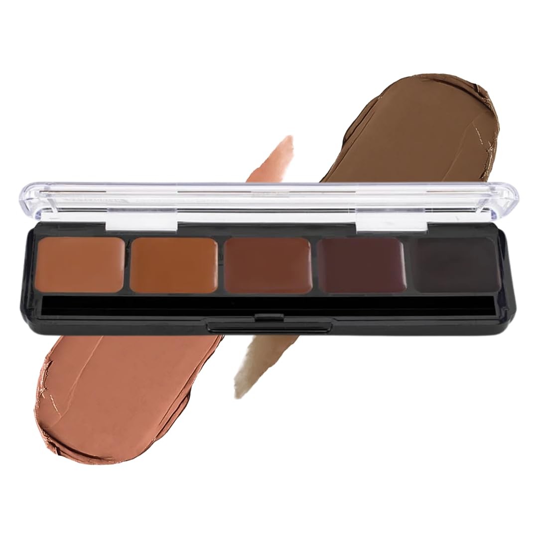 Graftobian HD Glamour Crème Foundation Palette, Neutral #3, 5-Color Cream Makeup