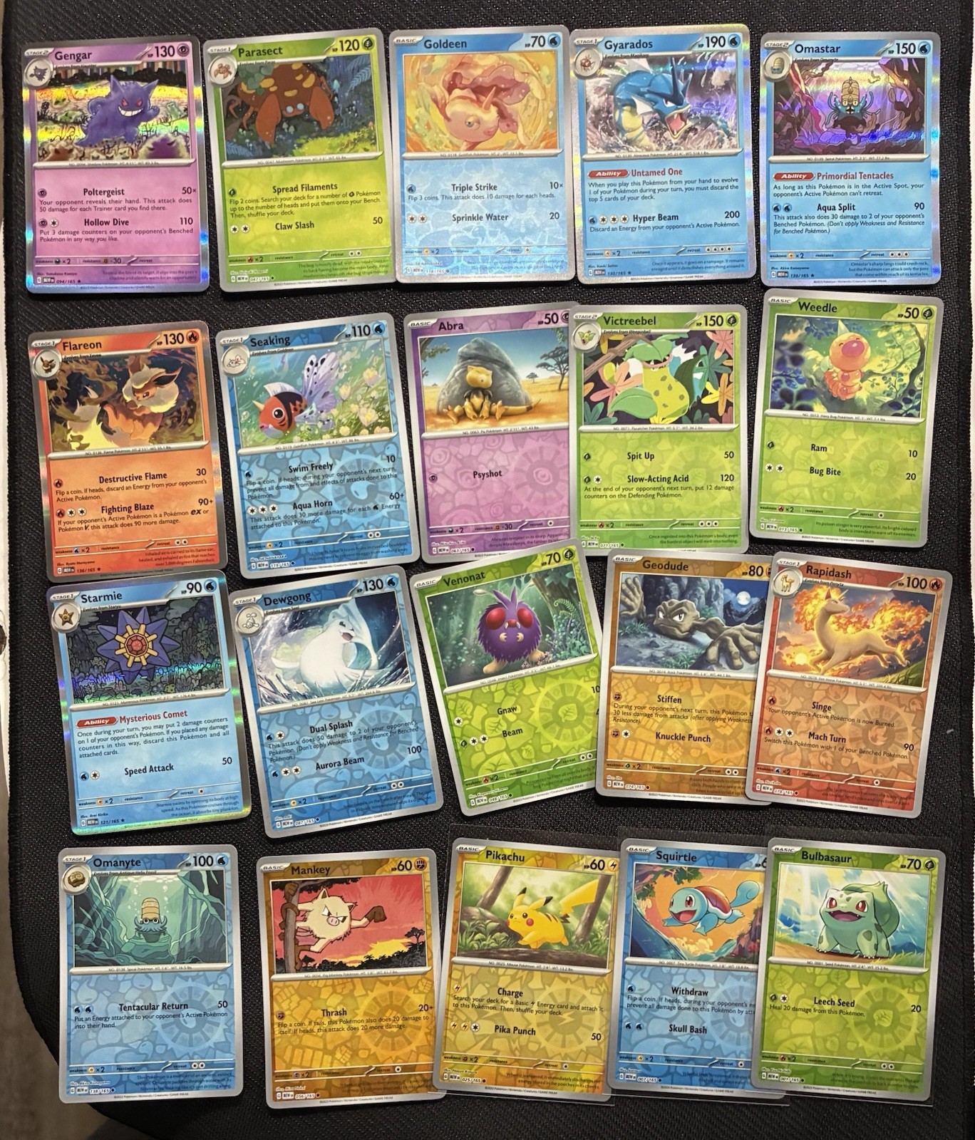 Pokémon 151 Reverse Holo And Holo Lot, Great For Master Set