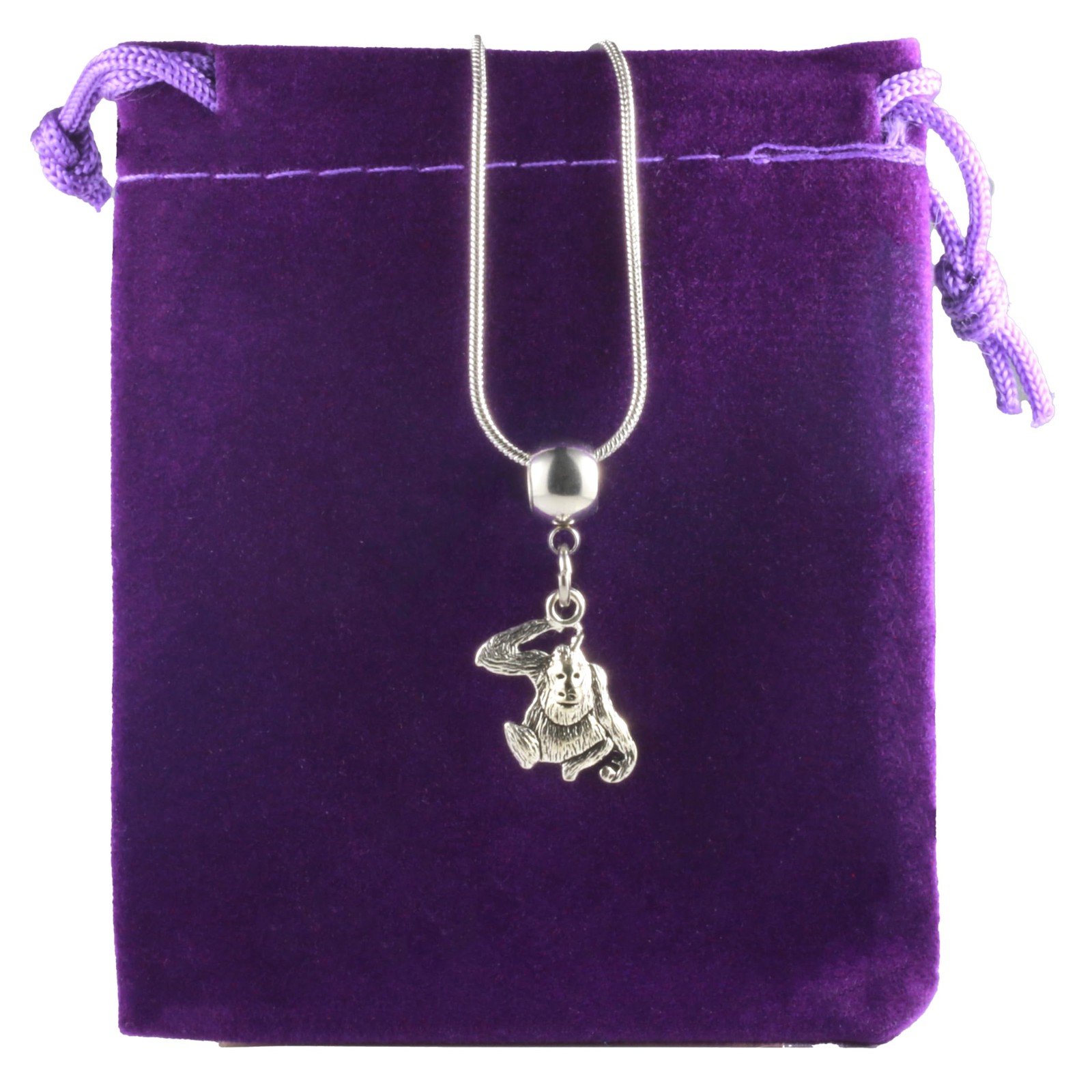 Dave The Bunny Alloy Charm Orangutan Monkey Gifts Women Jade Multicolor Standard