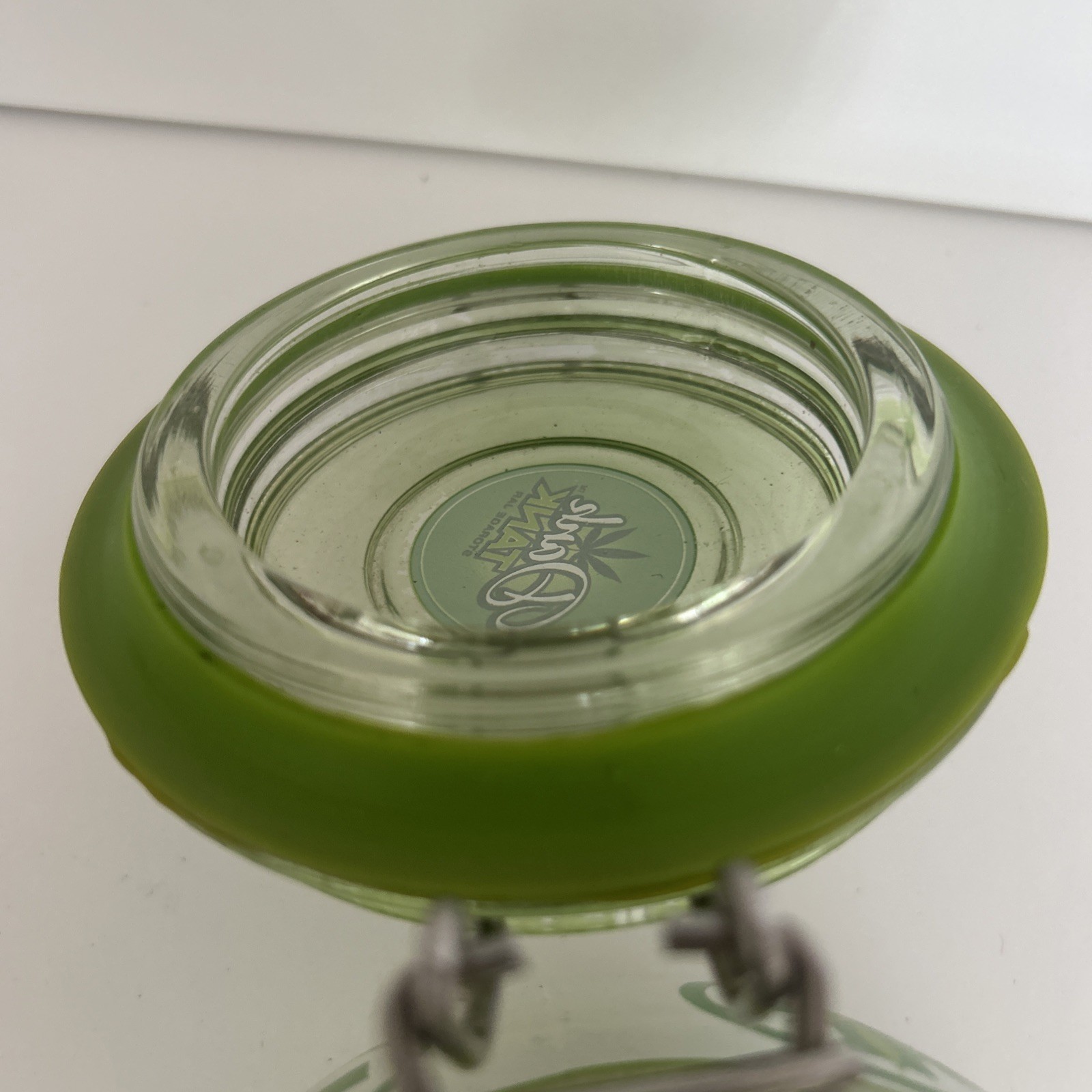 Glass Silicone Sealed Jar Dank Tank, 4” x 4″, Green