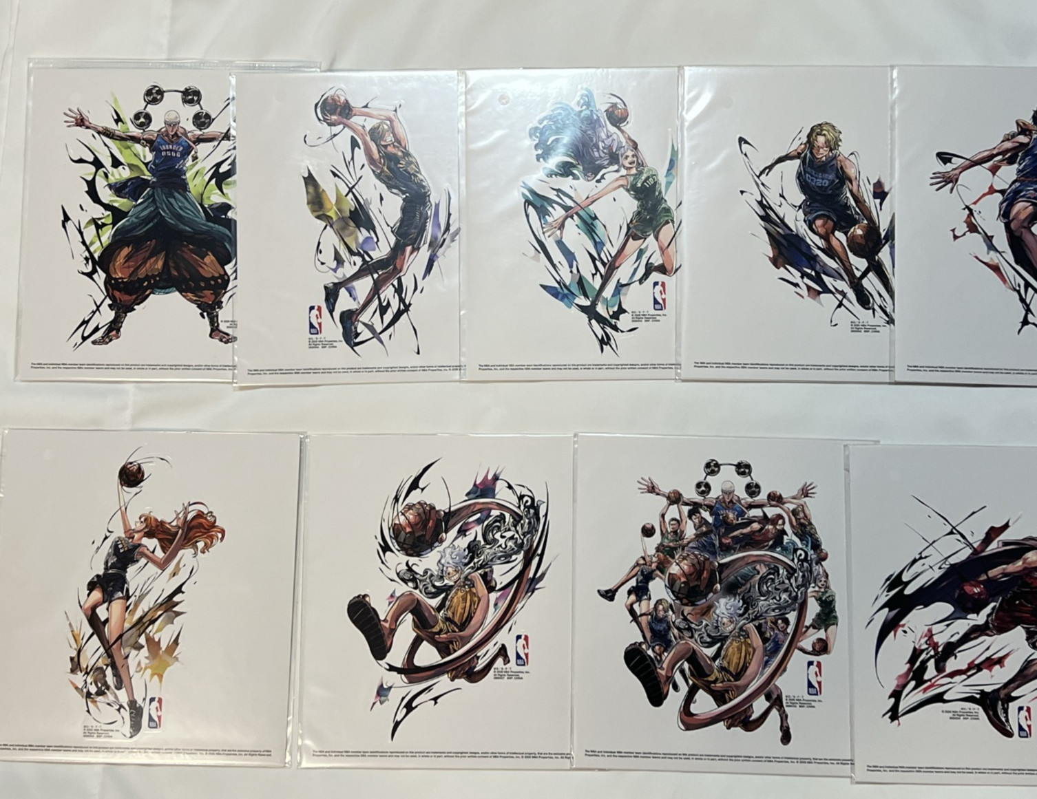 One Piece × NBA Sticker Complete Set of 11