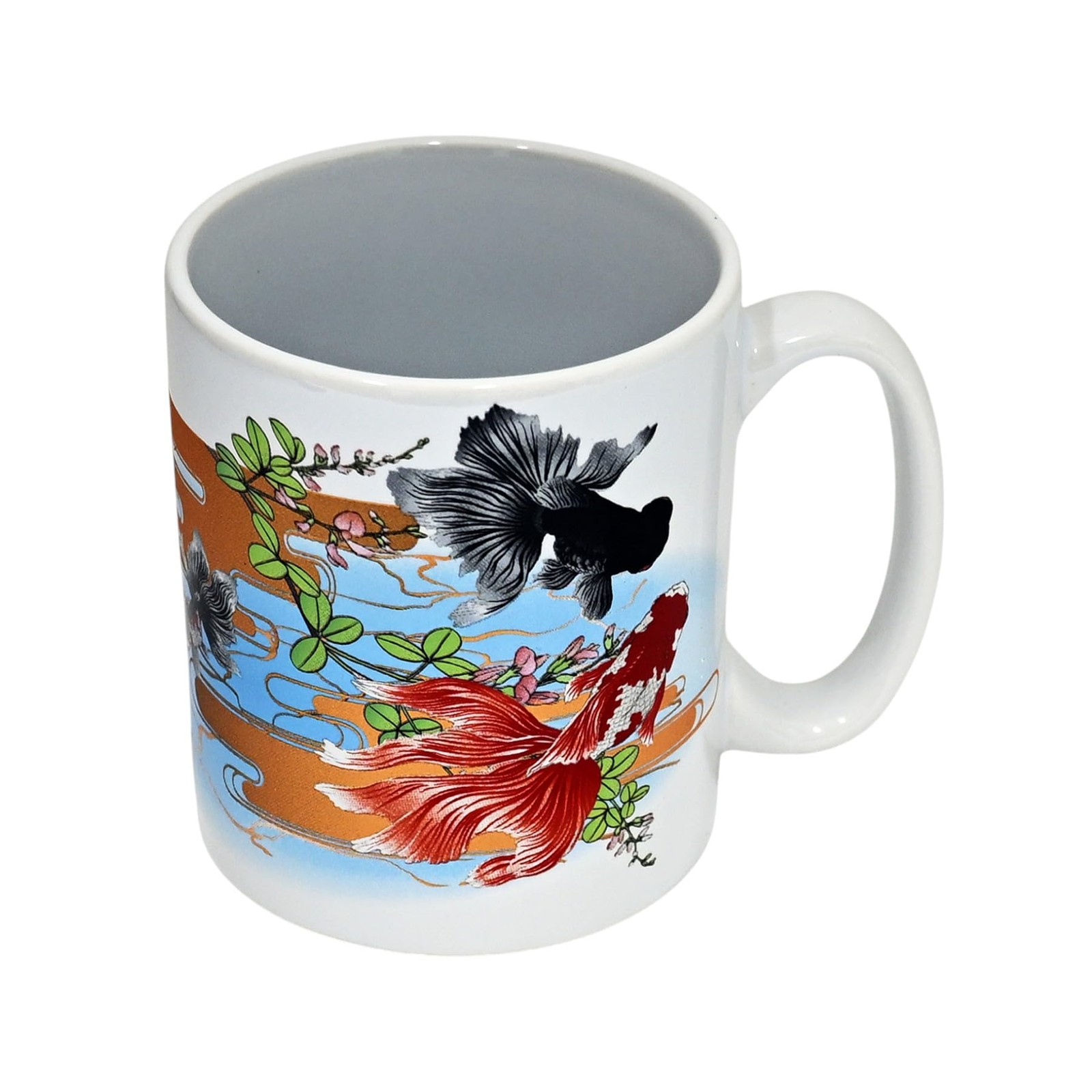 Urban Tokyo Minoware Ceramic Coffee Mug 11oz Japanese Design Goldfish Gift Boxed