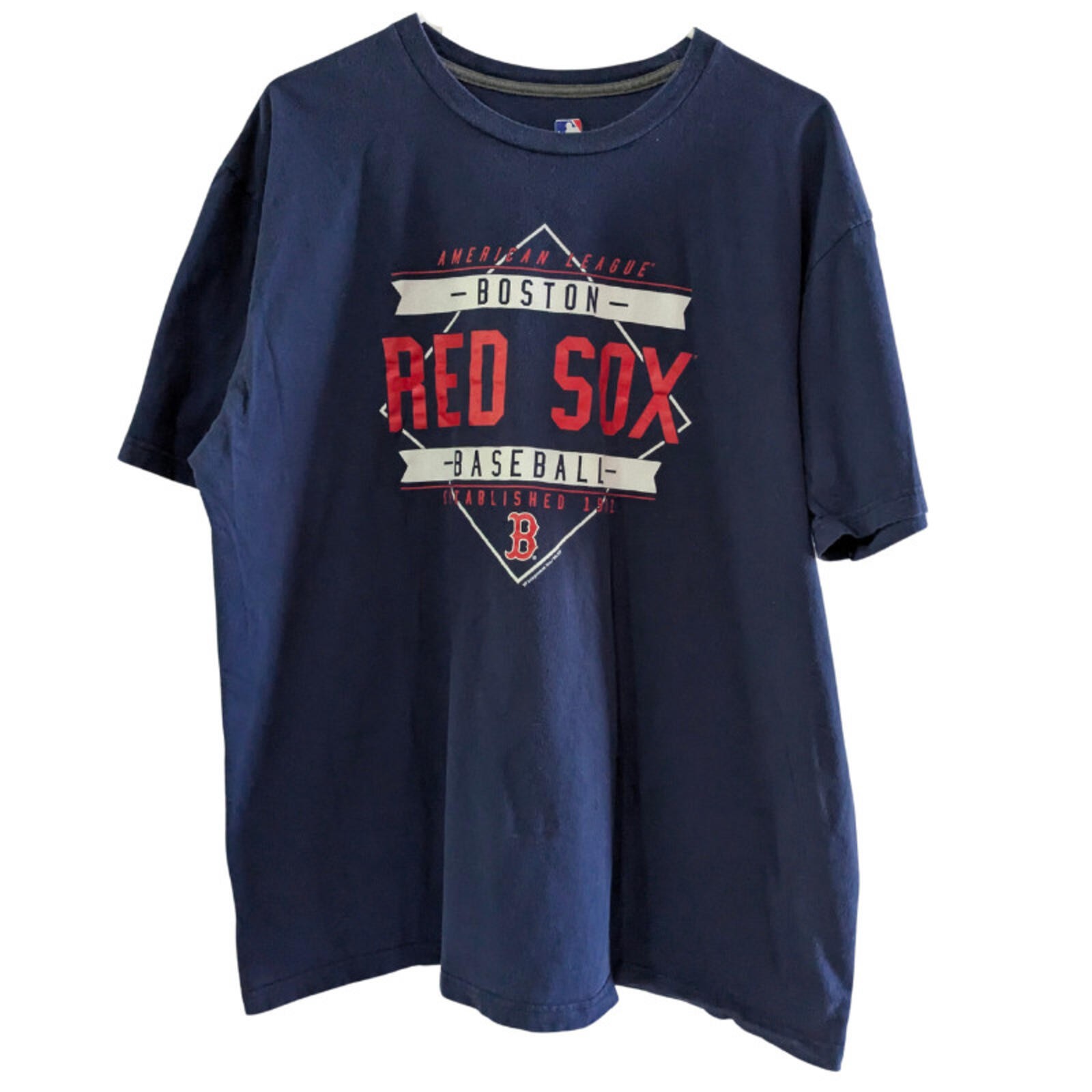 MLB Men’s Boston Red Sox T-Shirt, Cotton, Size XL, Blue, Ring Spun Soft