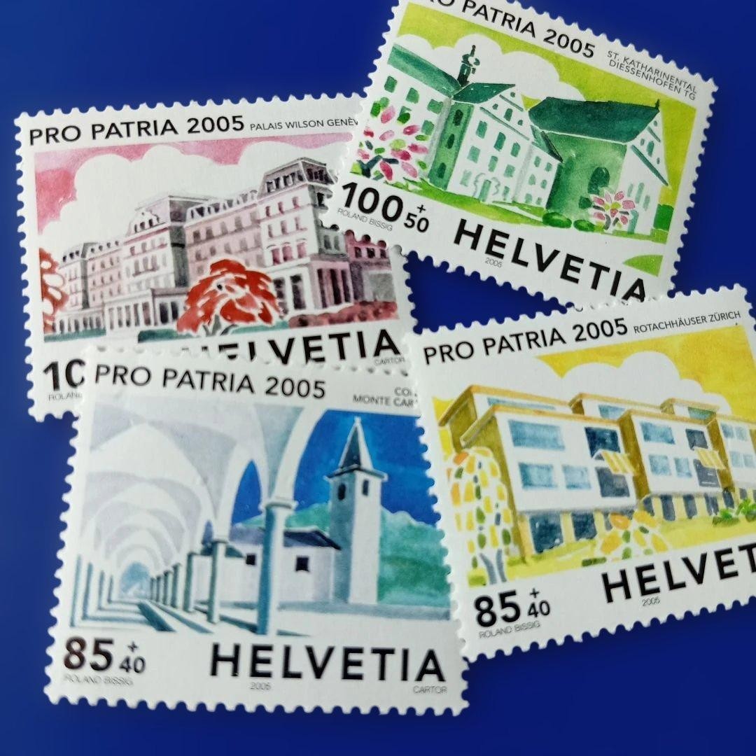 9770 Foreign Stamp Switzerland 2005 Historical Building 4V