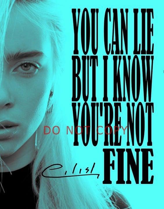 Billie Eilish SIGNED reprint 11×14″ Poster Photo Autographed RP #4