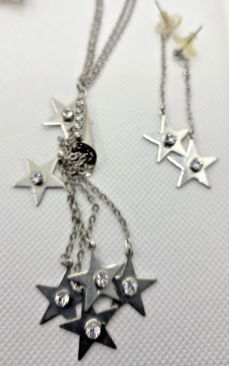 USA 4th of July Jewelry Lot Napier Flag Pins Givenchy Earrings Silver Necklaces