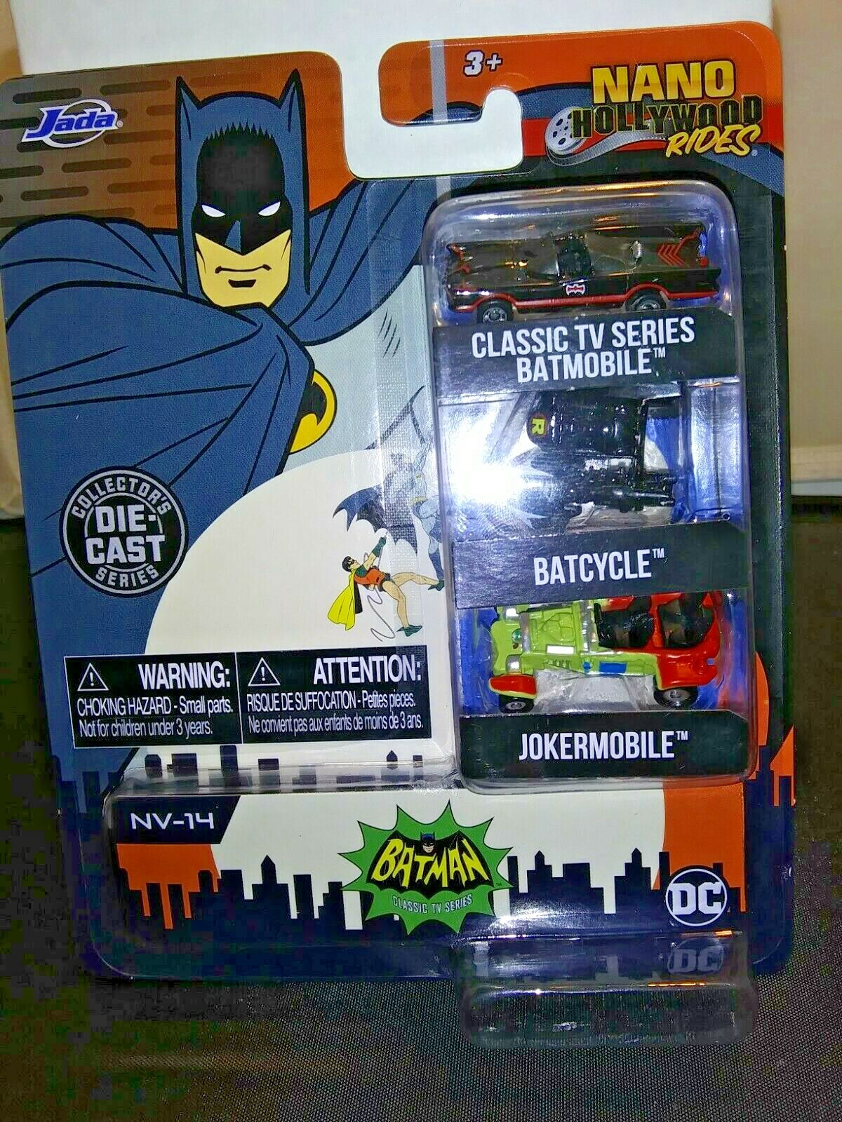JADA NANO HOLLYWOOD RIDES BATMAN CLASSIC SERIES 3 PACK DC COMICS FREE SHIPPING.