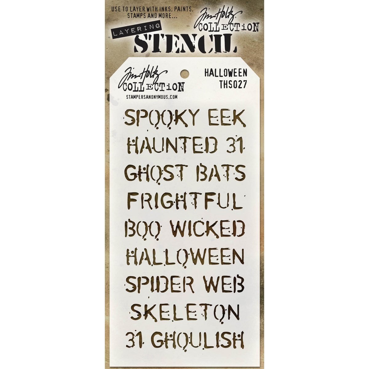 Stampers Anonymous Tim Holtz Layered Stencil 4.125″X8.5″-Halloween