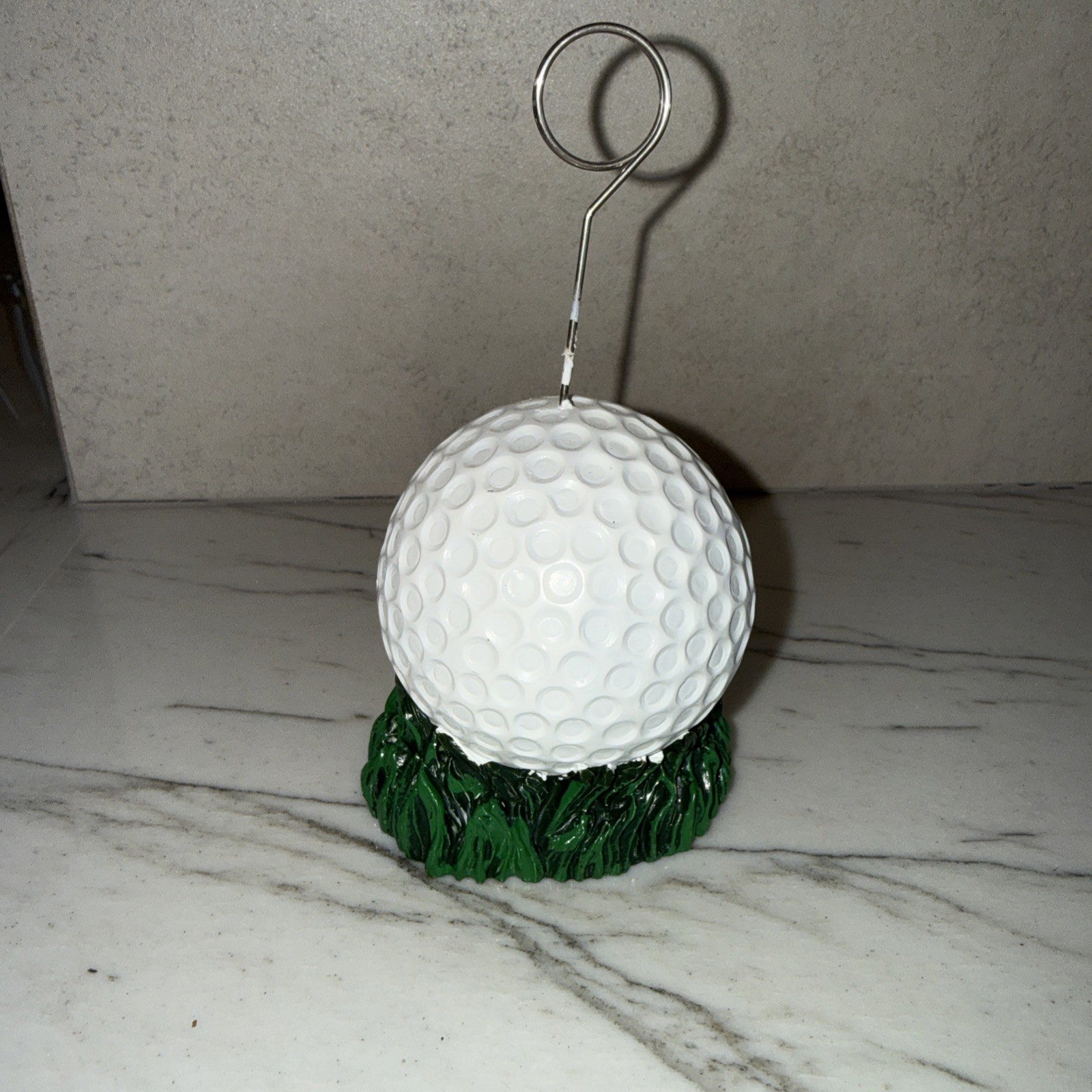 Beistle Golf Ball Photo/Balloon (7) Holders White & Green