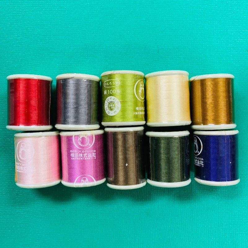 [New unopened product] [Set of 10] Daruma silk sewing thread #50 100m MT2